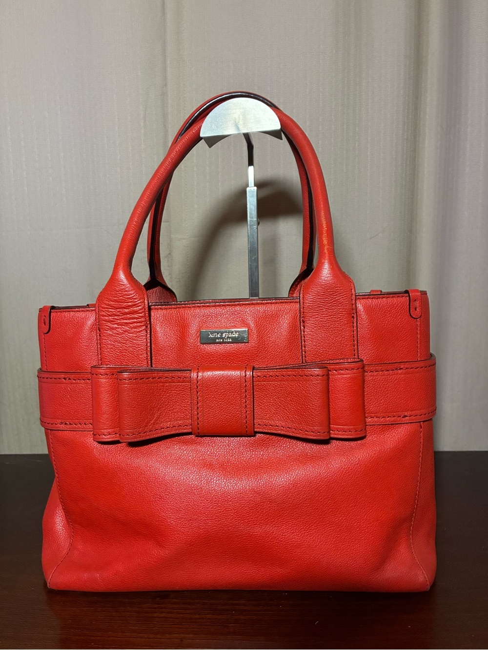 kate spade Red Embossed Leather Shoulder Bag